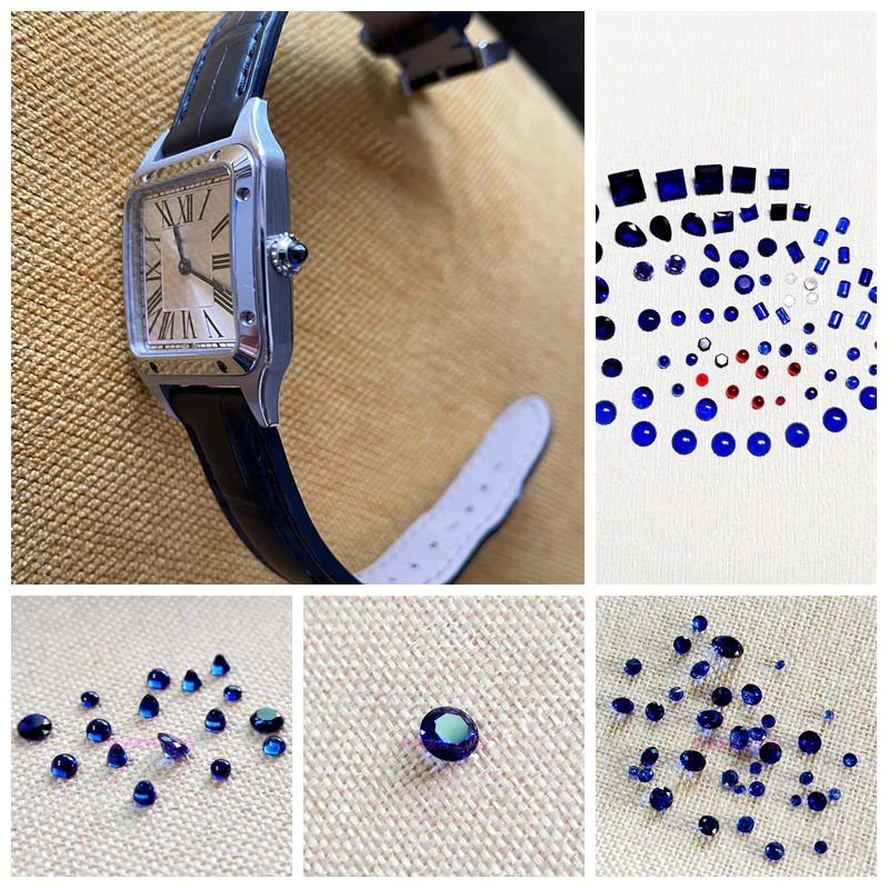 Cartier Watch Ballon Bleu - Watch Crown With Round Blue Sapphire