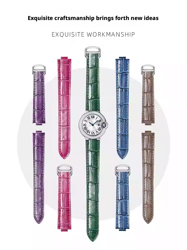Cartier Watch Ballon Bleu - Leather watch strap for Cartier BALLON