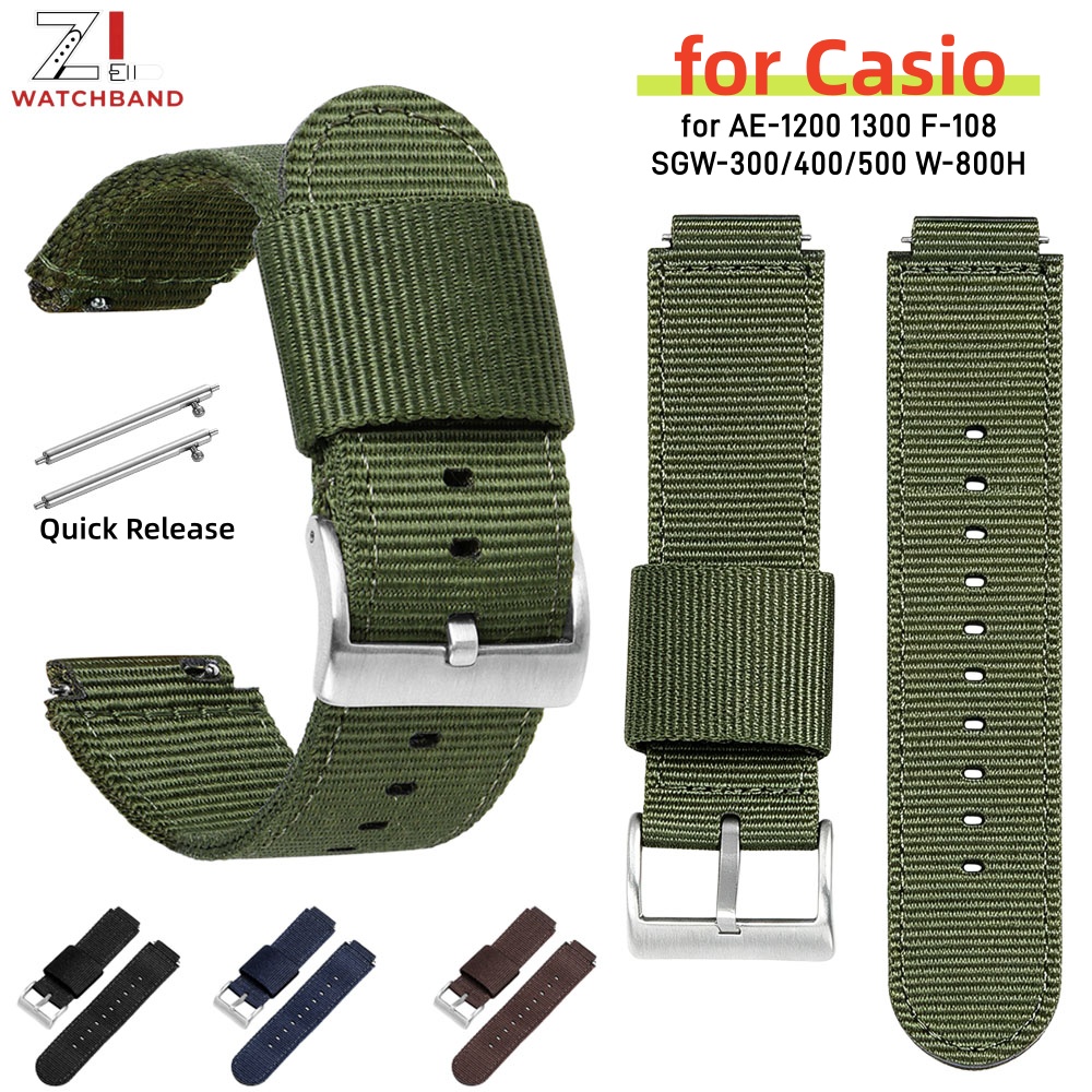 Suede Strap Watch - 16mm 18mm Canvas Nylon Watch Band