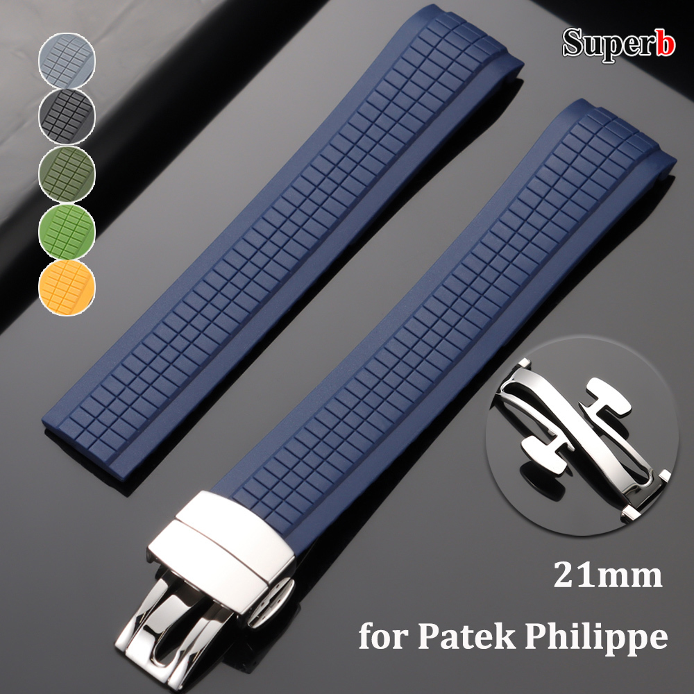 Patek Philippe Watch Aquanaut - 21mm Silicone Watch Strap for Patek