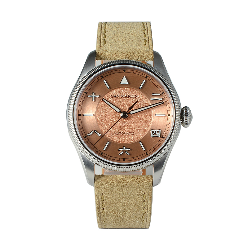 San Martin Men Automatic Watch - Leather Strap Quick Release 评论和价格