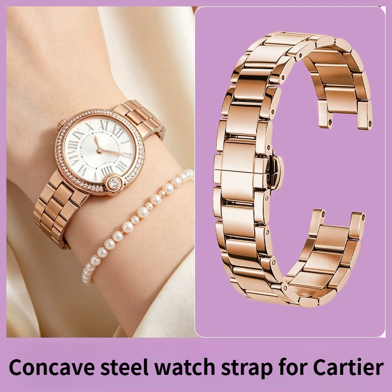 Women's Notched Stainless Stee - Cartier Watch Ballon Bleu 评论和价格