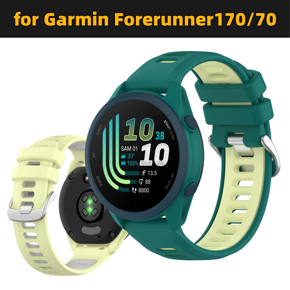 Dual-Color Silicone Sport Watc - Silicone Watch Band 22Mm 评论和价格