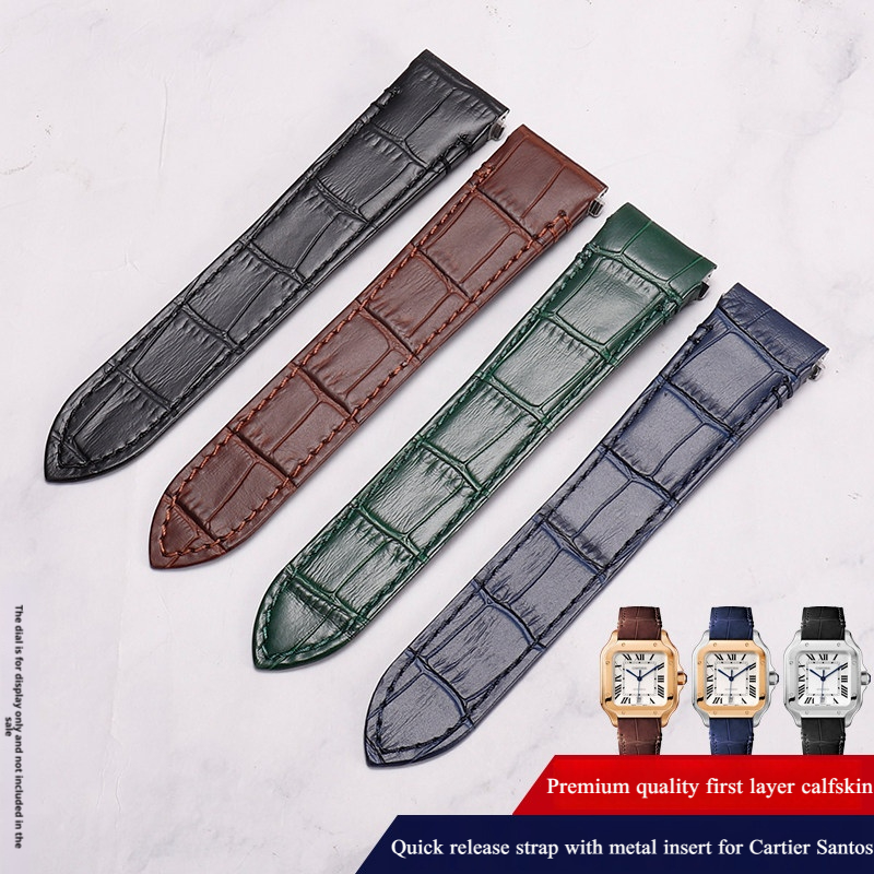 High Quality Cowhide Leather W - Cartier Watch Santos 评论和价格