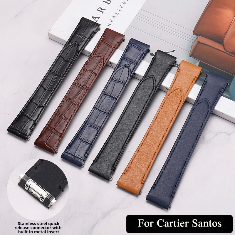 High Quality Cowhide Leather W - Cartier Watch Santos 评论和价格
