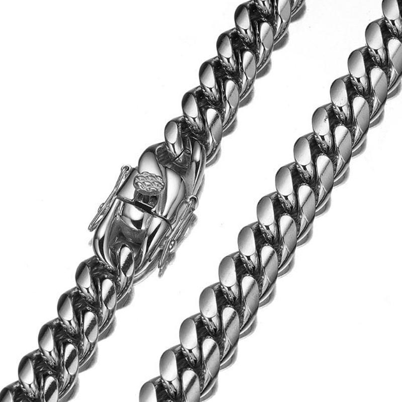 316L Stainless Steel Miami Cur - Butterfly Clasp Deployant 评论和价格