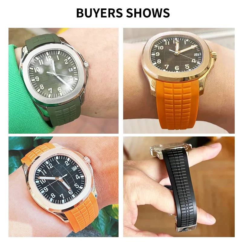 Imported 21mm Sweatproof Silic - Patek Philippe Watch Aquanaut 评论和价格