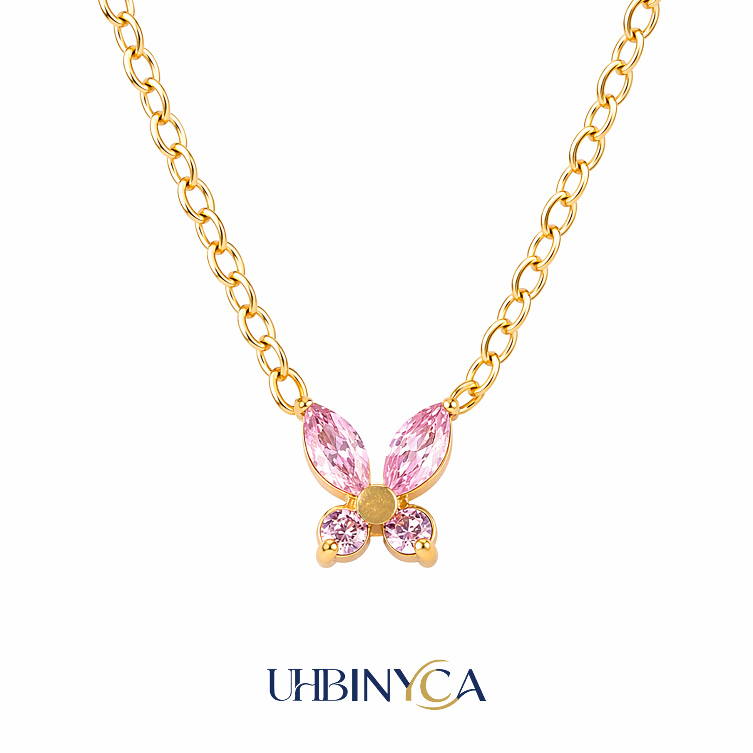 Sparkling Zirconia Butterfly P - Butterfly Clasp Deployant 评论和价格