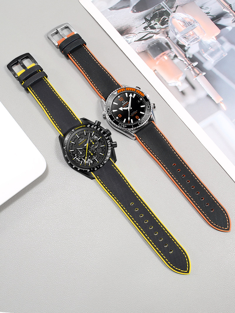 Nylon Textured Watch Strap Sui - Omega Watch Speedmaster 评论和价格