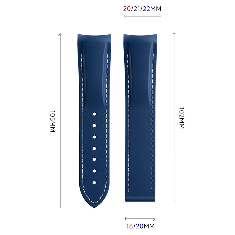 Curved End Rubber Silicone Wat - Omega Watch Speedmaster 评论和价格