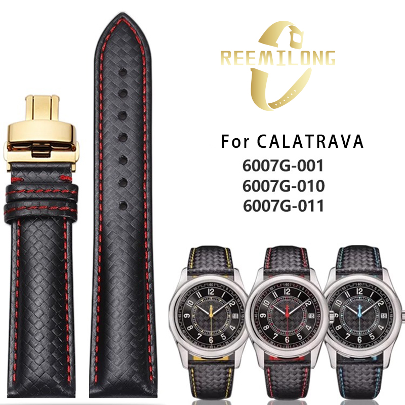 Carbon fiber lines cowhide wat - Patek Philippe Watch Calatrava 评论和价格