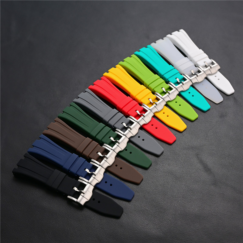 Rubber Silicone Strap 26mm for - Audemars Piguet Watch Royal Oak 评论和价格