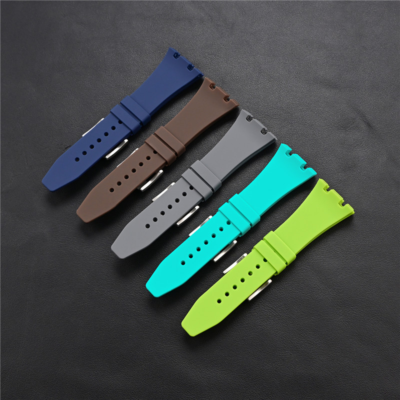 Rubber Silicone Strap 26mm for - Audemars Piguet Watch Royal Oak 评论和价格