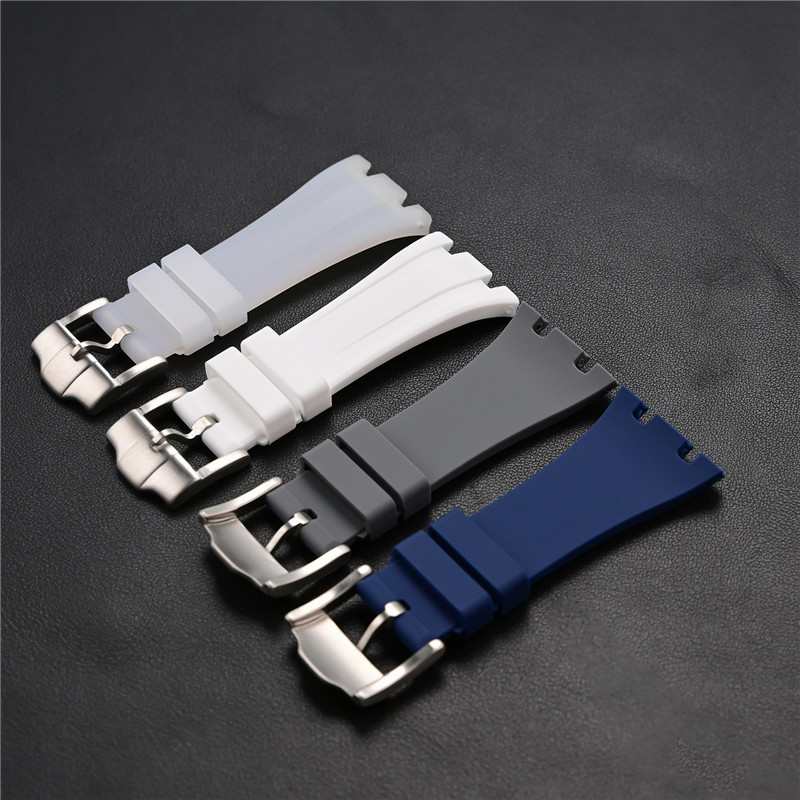 Rubber Silicone Strap 26mm for - Audemars Piguet Watch Royal Oak 评论和价格