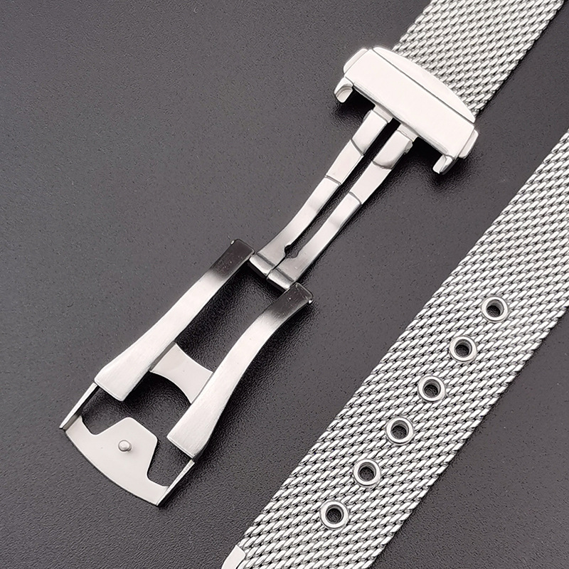 20mm 22mm solid Stainless Stee - Mesh Strap Metal 评论和价格