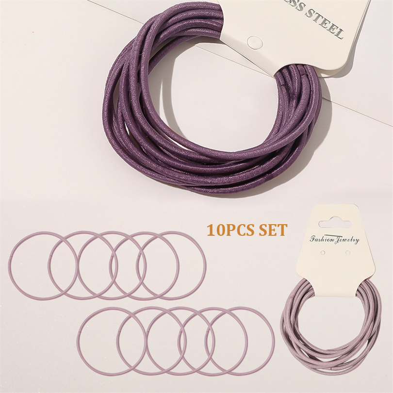 10PCS Women Girls Simple Basic - Silicone Band Women 评论和价格
