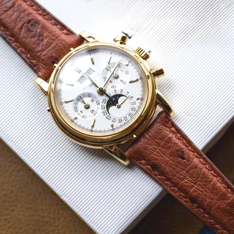Leather watch band ostrich pat - Patek Philippe Watch Calatrava 评论和价格