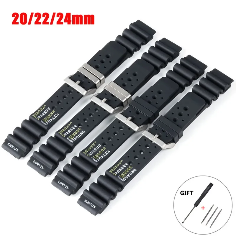 Diving Silicone Strap for Seik - Citizen Watch Promaster 评论和价格