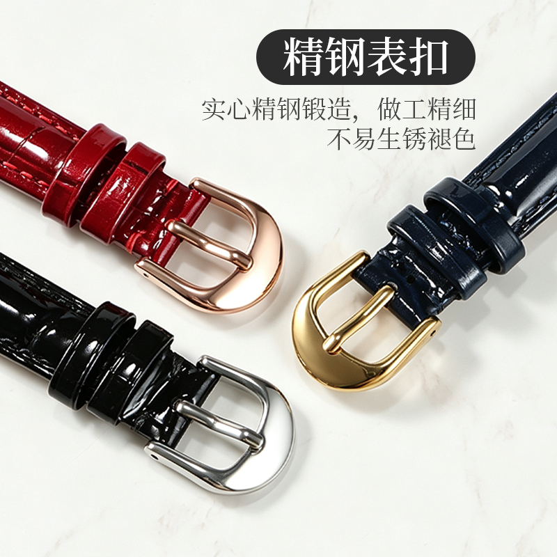 Glossy Curved Lug Genuine Leat - Cartier Watch Ballon Bleu 评论和价格